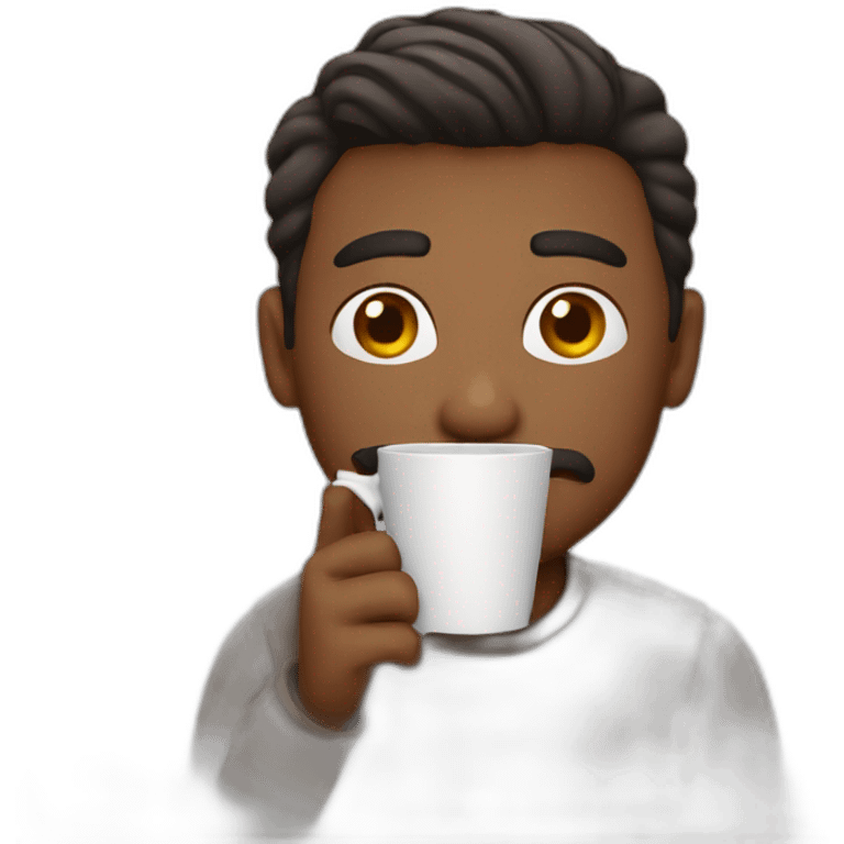 man holding a cup of coffee emoji