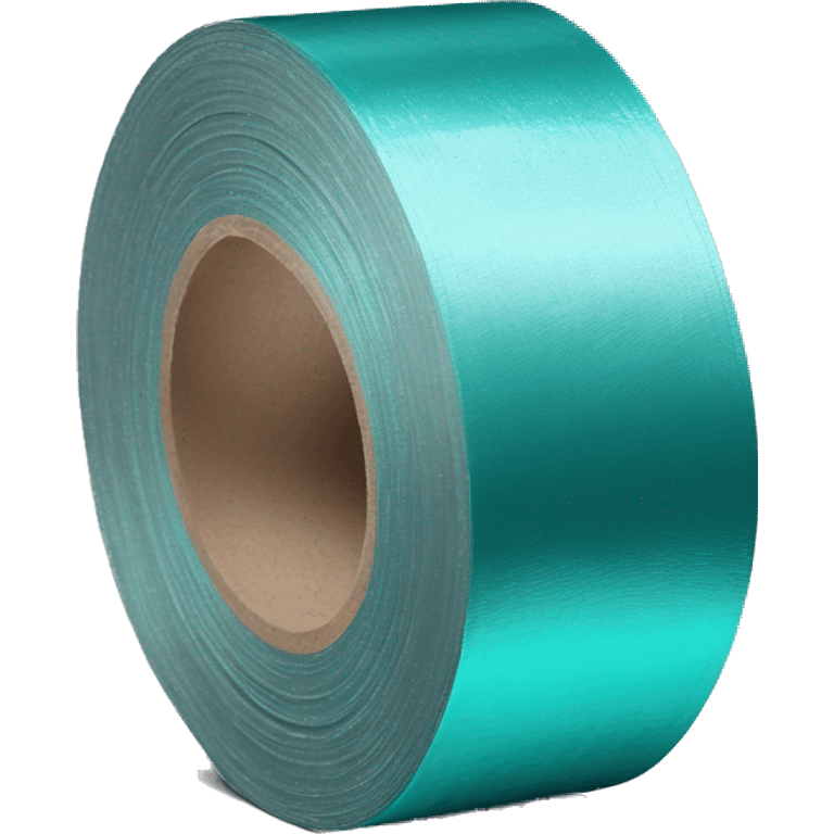 Realistic roll of metallic turquoise duct tape emoji