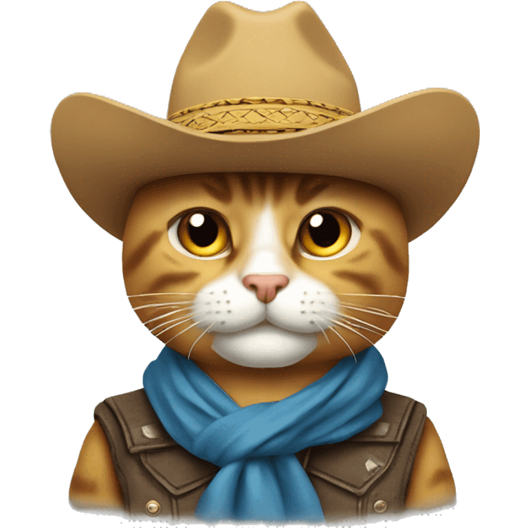 Gato con sombrero de vaquero emoji