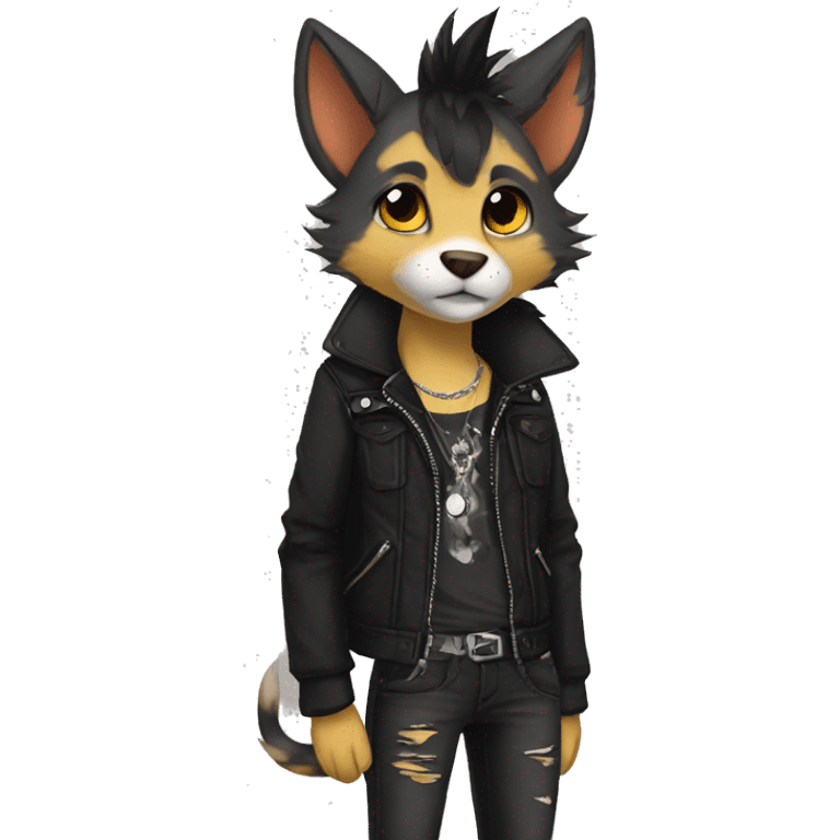 Anthro Punk Fursona  emoji