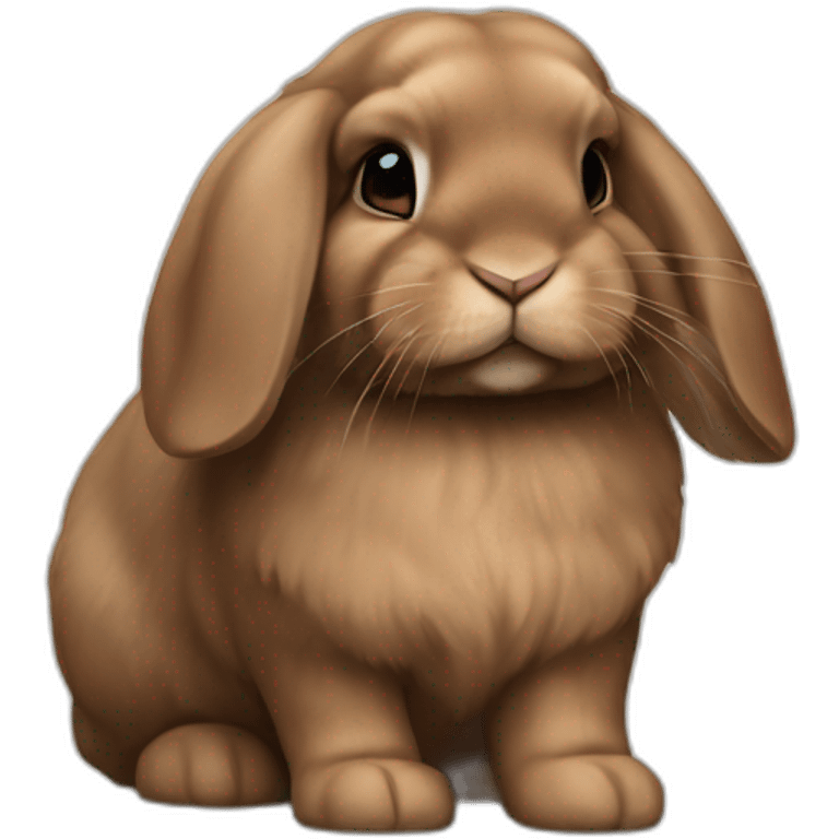 brown holland lop bunny emoji