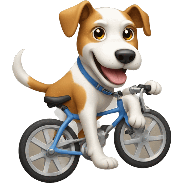 Dog riding a bike emoji