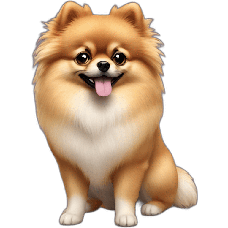 pomeranian full-height realistic emoji