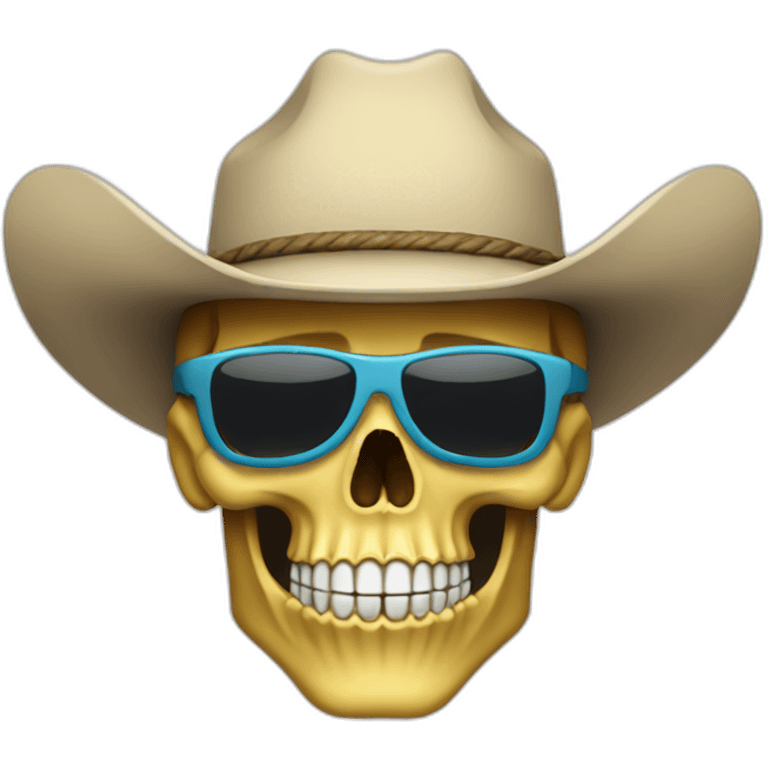 skull surfer cowboy emoji