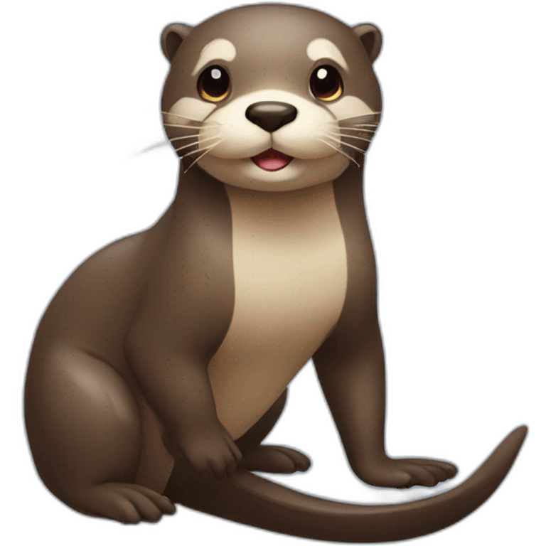 otter in gym emoji