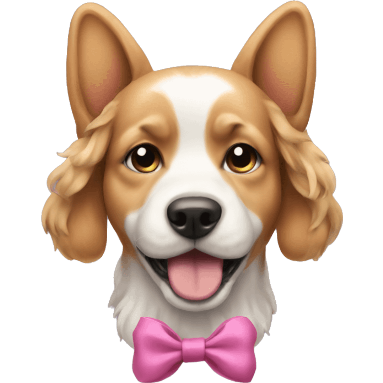 dog with bow emoji