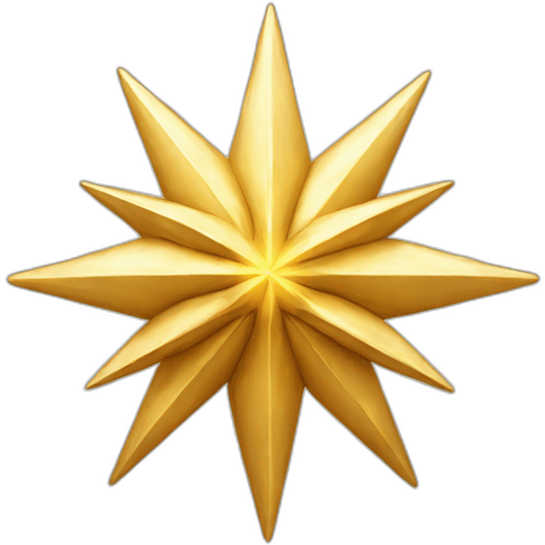 eight pointed golden fantasy star emoji