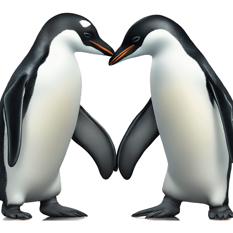 Two penguins holding hands  emoji