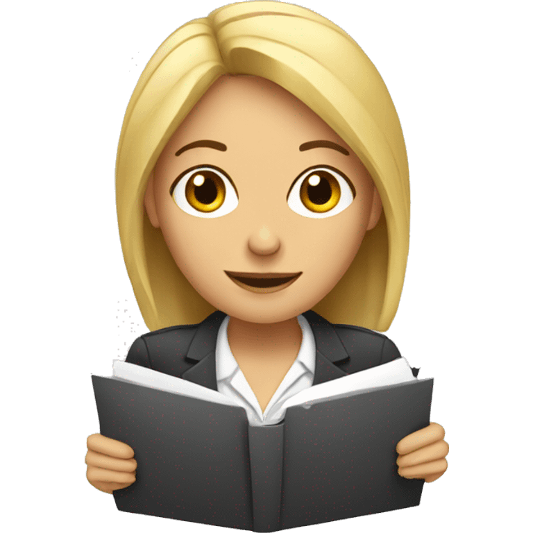 white women with documents emoji