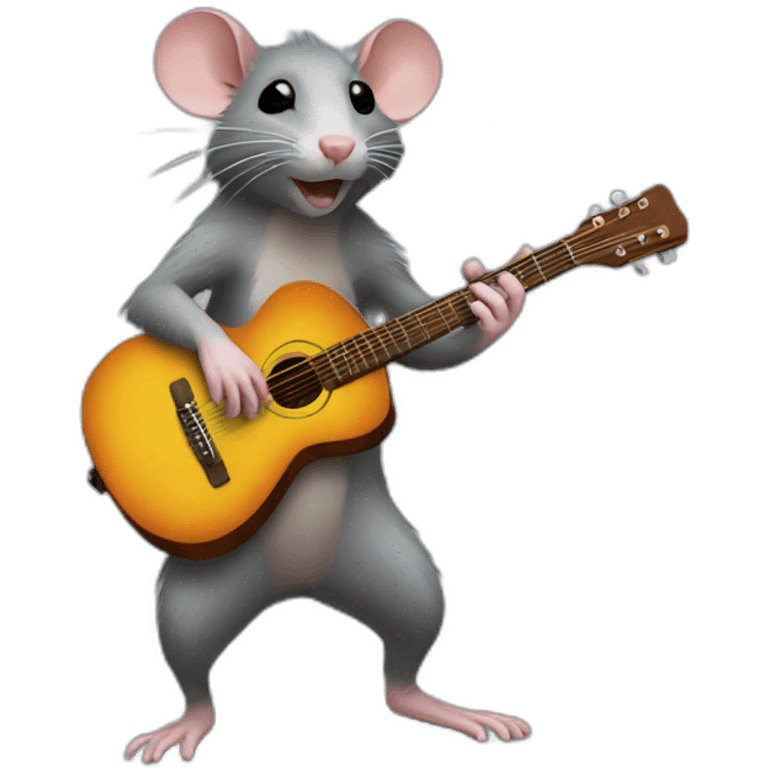 rat playing guitar emoji