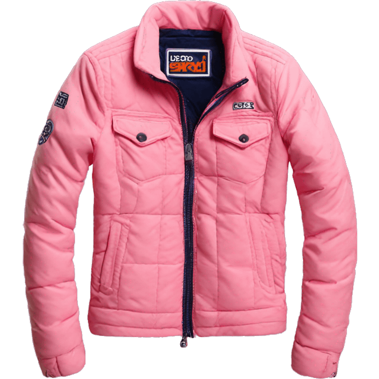 Pink superdry jacket emoji