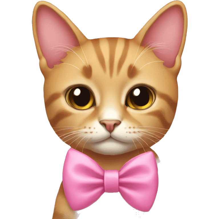 cat wearing a pink bow  emoji