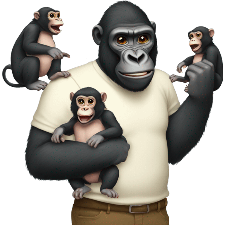 gorilla holding rats emoji