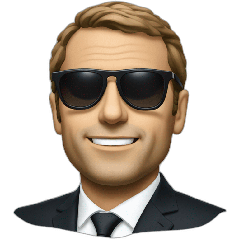 Macron with sunglasses  emoji