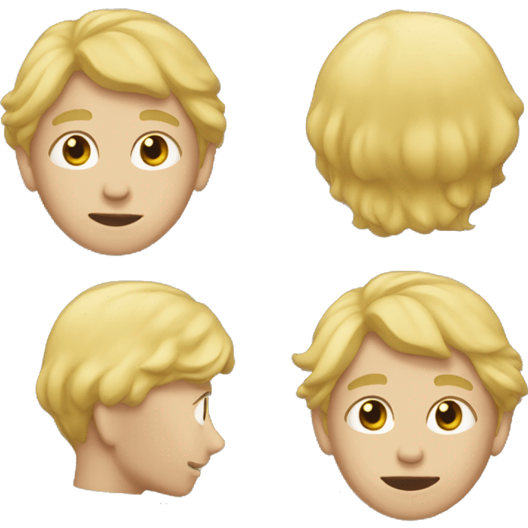 Boy with blonde hair emoji