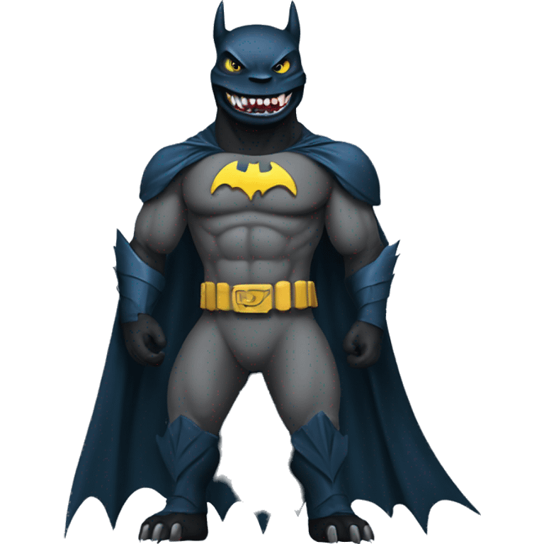 Godzilla dressed as Batman emoji