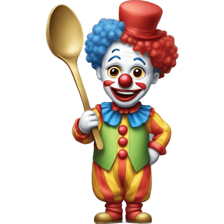 clown holding a spoon emoji