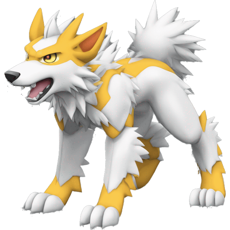  Cool Edgy Digimon-Fakemon-Garurumon-Loogamon-Dorulumon-Wolf full body emoji