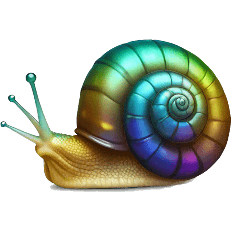 Shiny iridescent snail  emoji