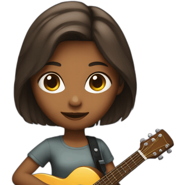 Girl with guitar  emoji