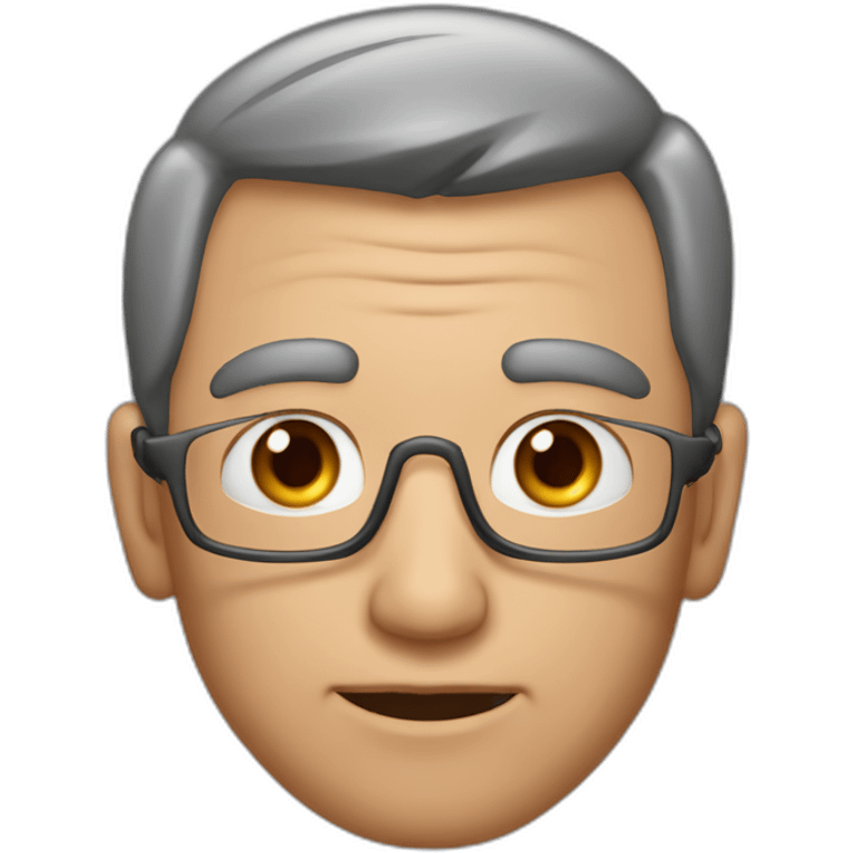 hombre 53 años con anteojos emoji