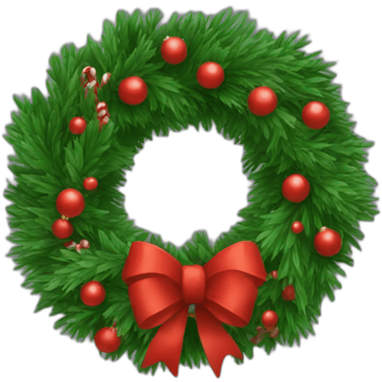 Christmas wreath. emoji