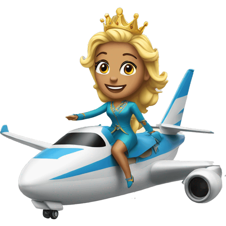 Queen riding on a jet emoji