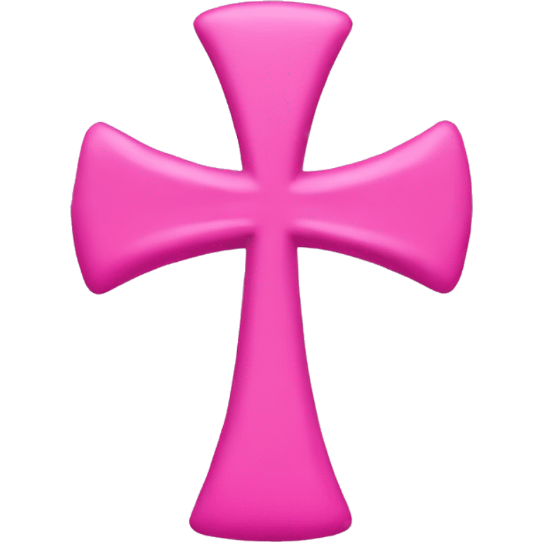 Pink cross with a bow emoji