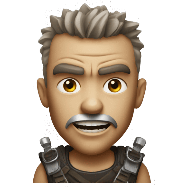 mad max warboy with chrome mouth emoji