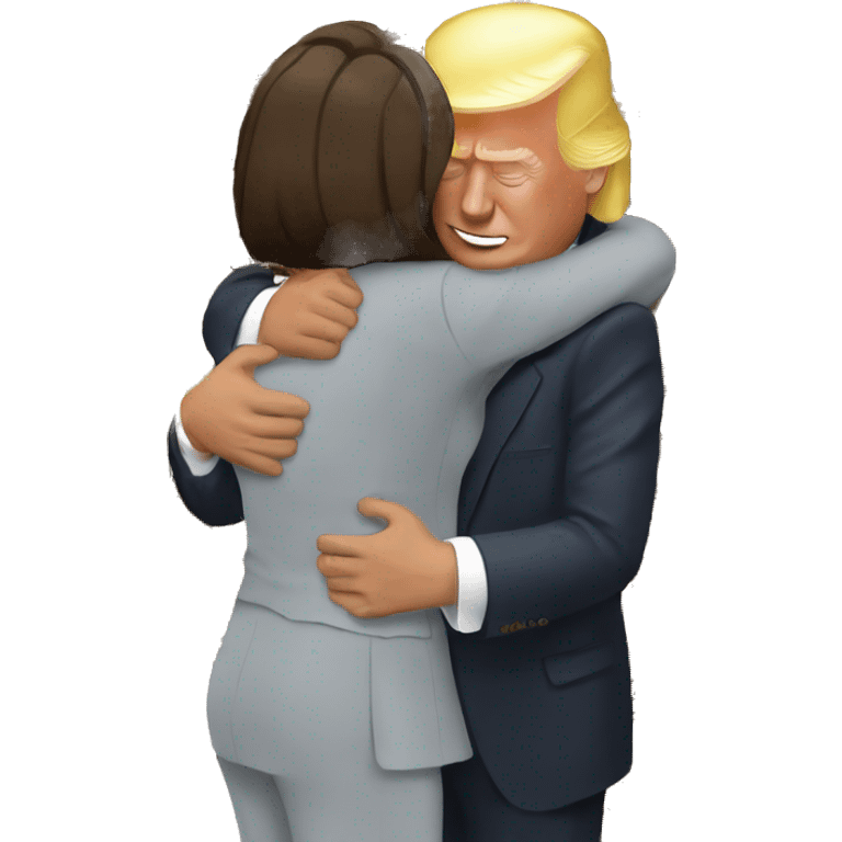 trump hugs kamala emoji