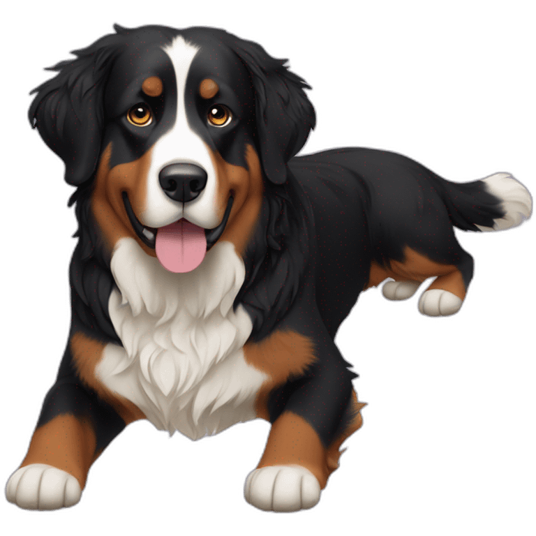 Bernese Mountain Dog side profile emoji