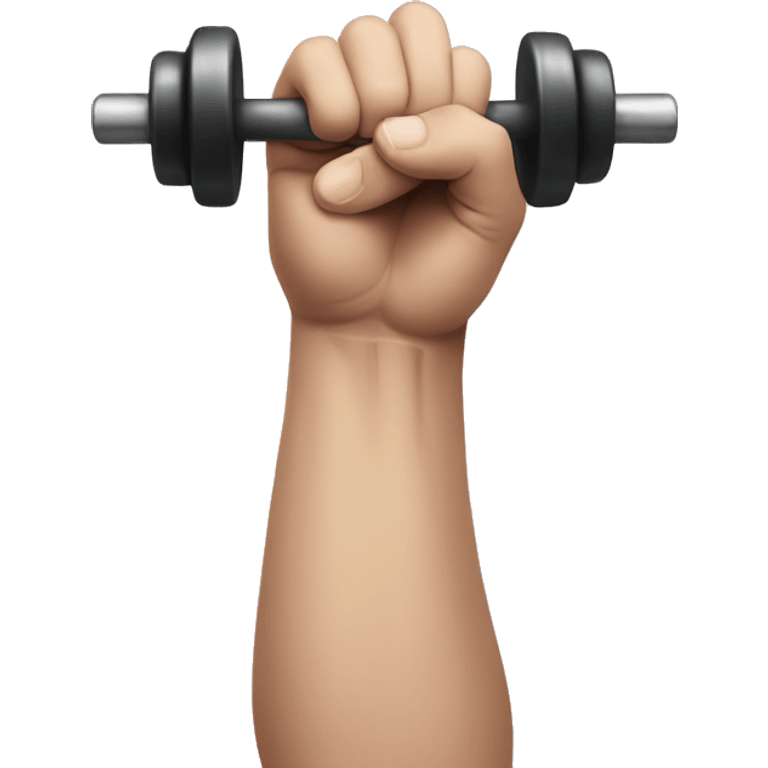 hand gripping barbell emoji