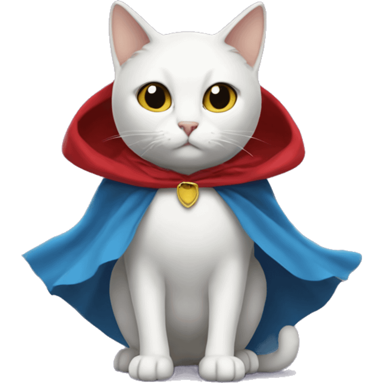 Cat wearing a cape emoji