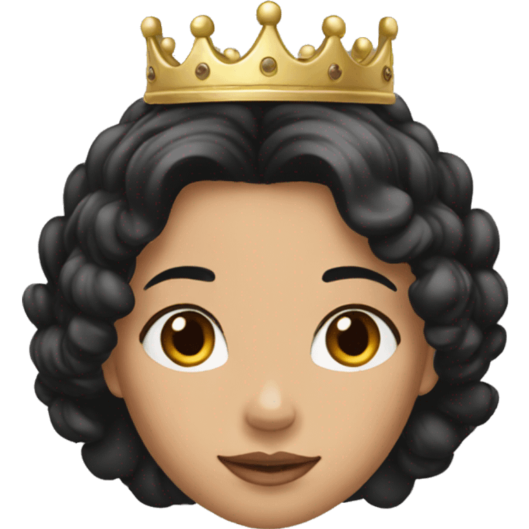 princess crown WITH BLACK HAIR emoji