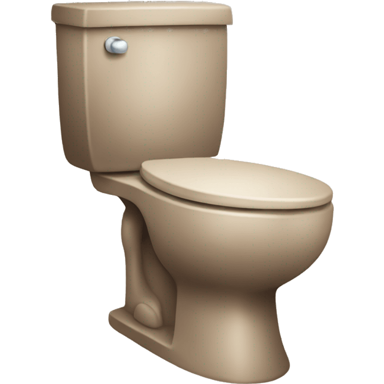 Toilet with brown emoji