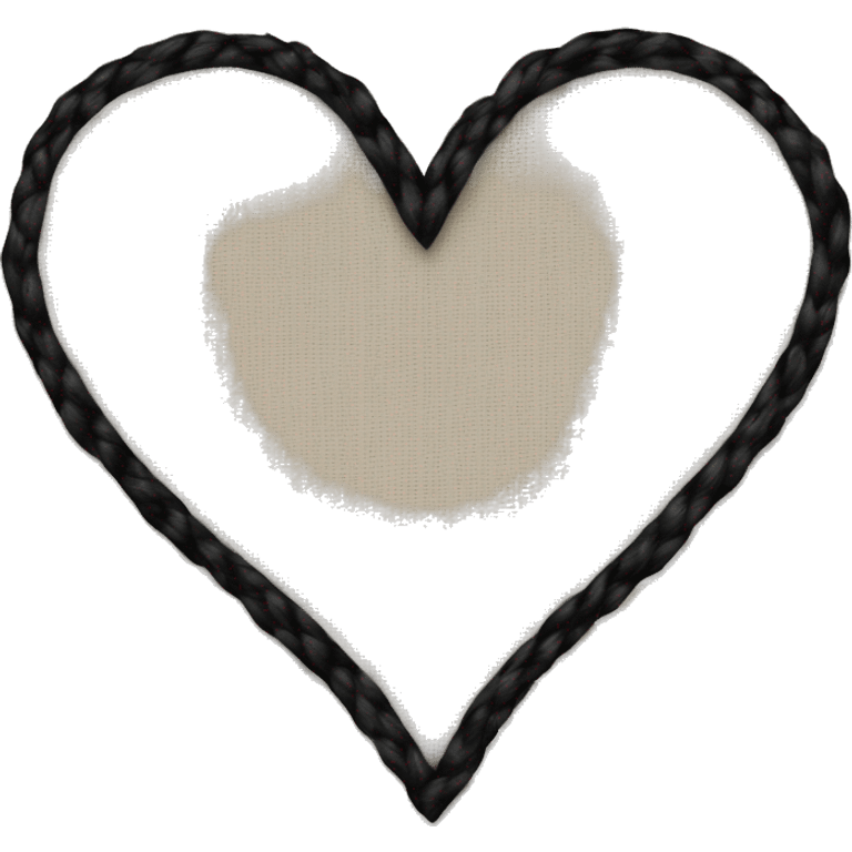 black stitched heart emoji