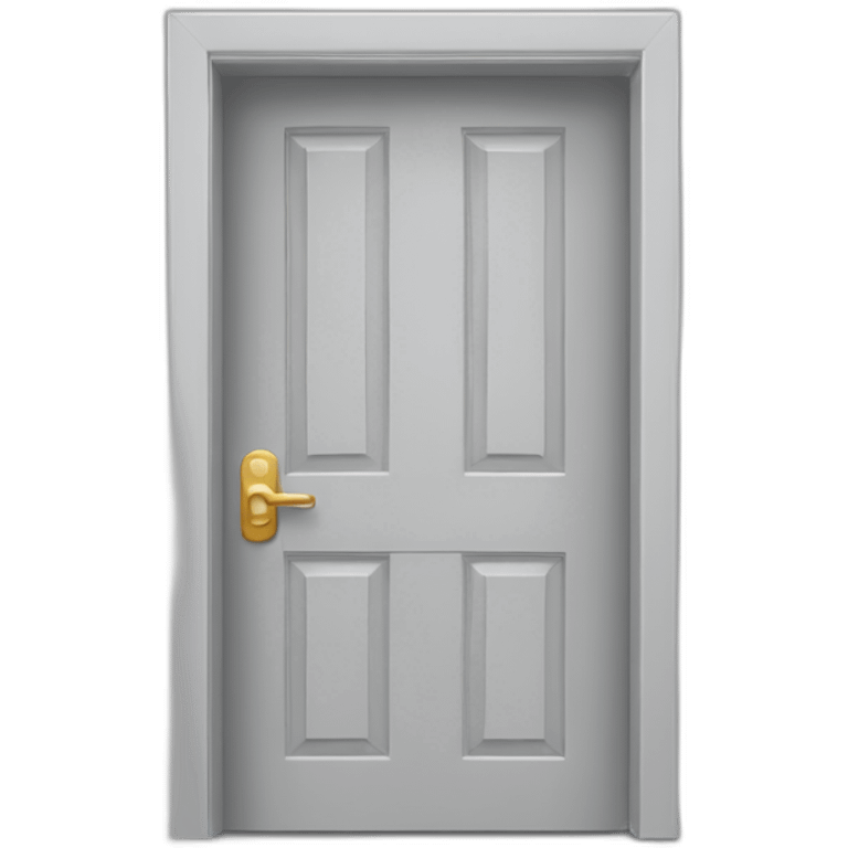 One light gray wooden open door emoji