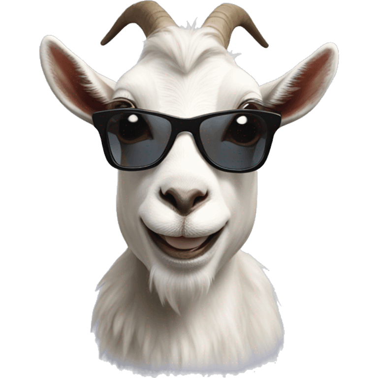 Goat with sunglasses  emoji