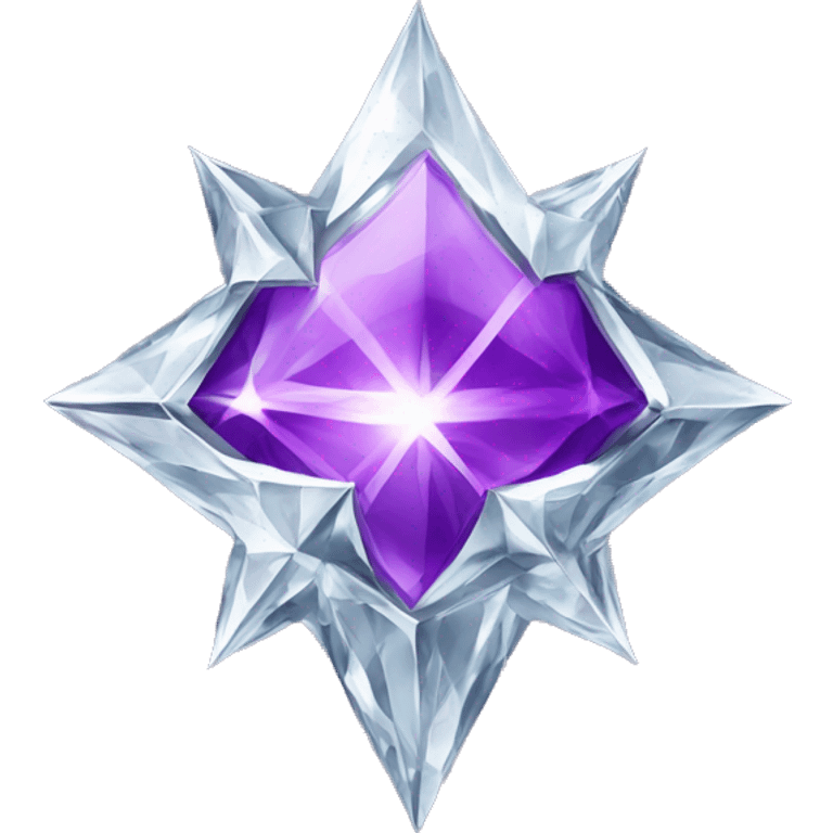 purple diamond star asilver margin and emoji