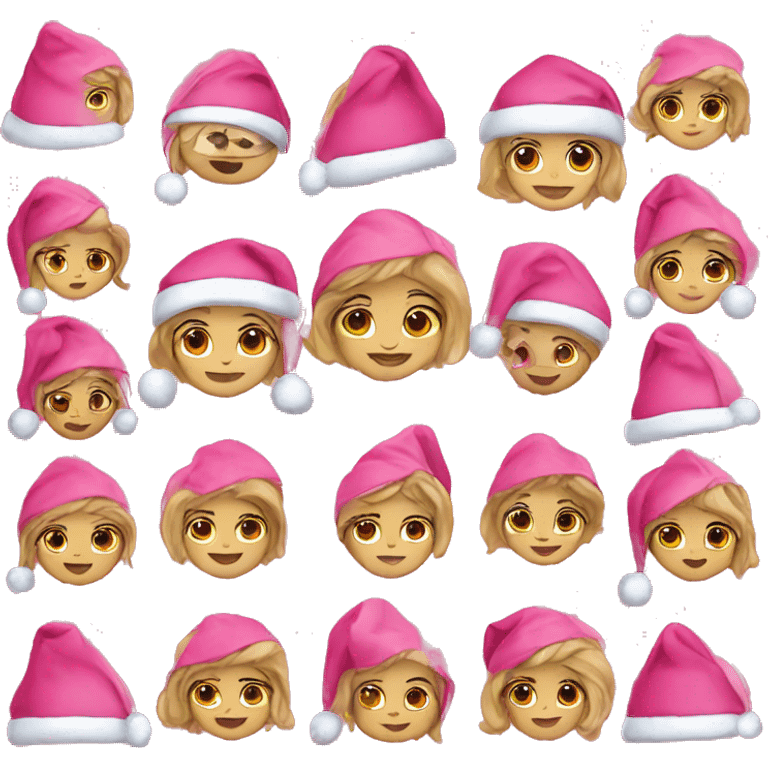 princess with pink santa hat emoji