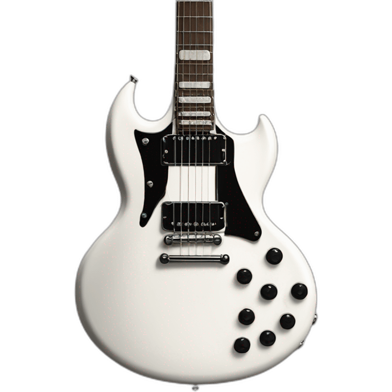 Gibson SG blanca emoji