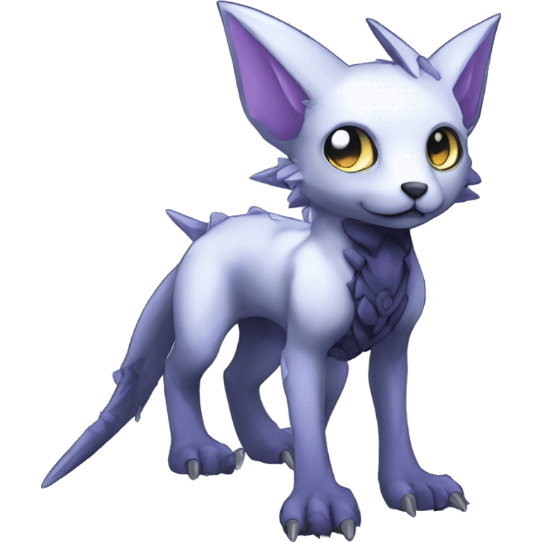 cute cool edgy sharp eldritch ethereal futuristic punk Digimon-Fakemon-animal full body emoji