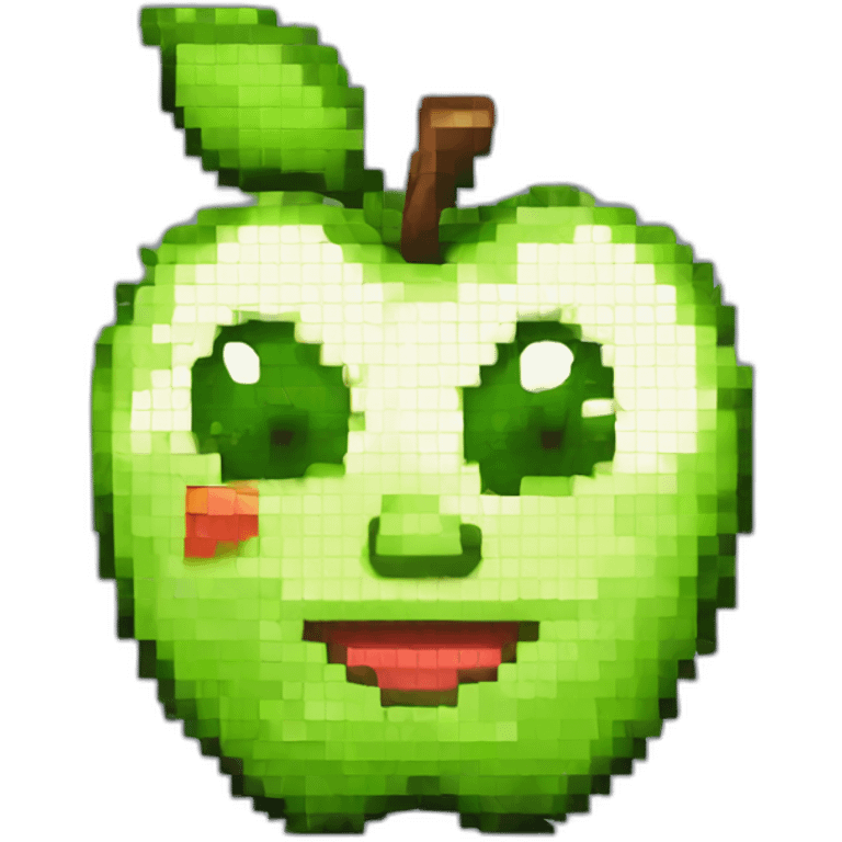 16x16 pixel art of a apple emoji