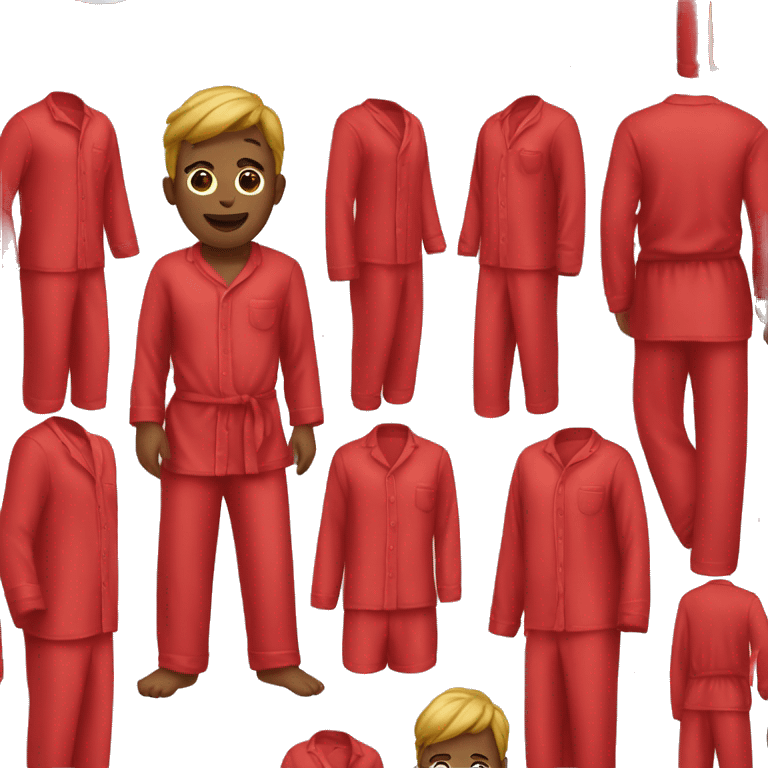 Satin red pajamas emoji