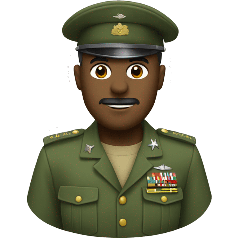 Militar con la L en un recuadro verde emoji