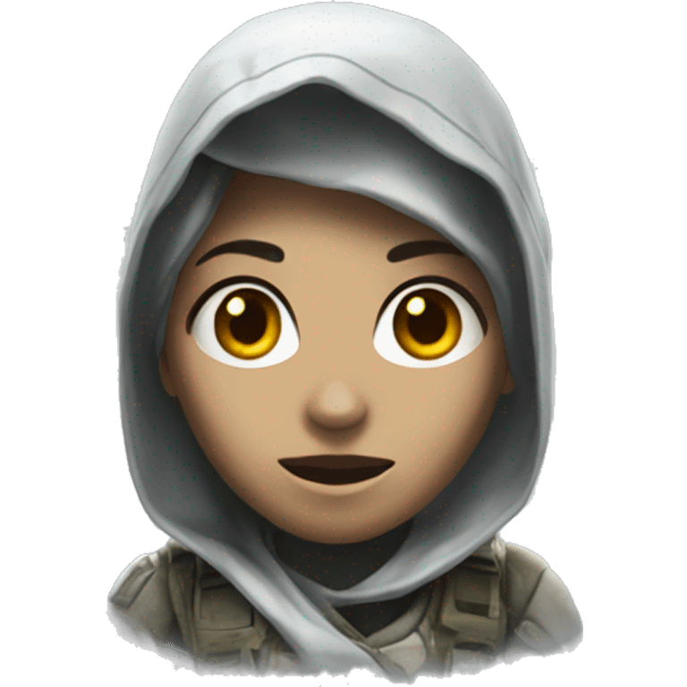 Female Ghost from Call of Duty emoji