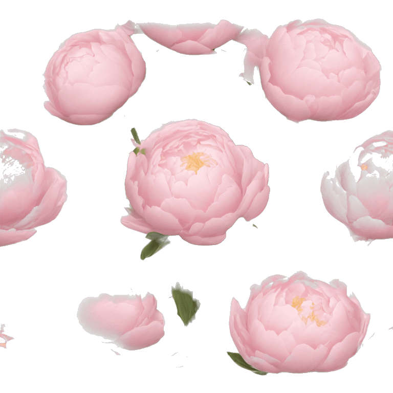 Light Pink peonies bouquet  emoji