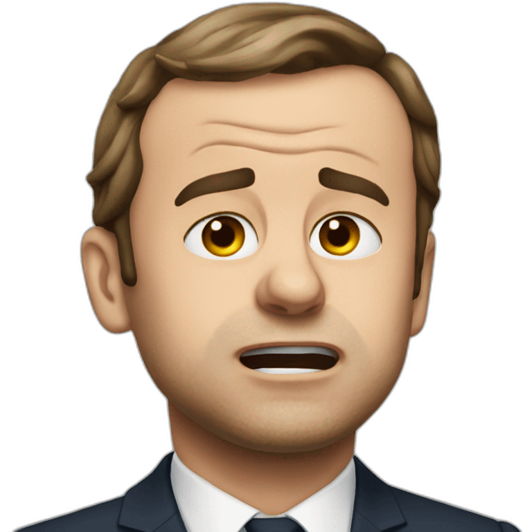 macron crying emoji