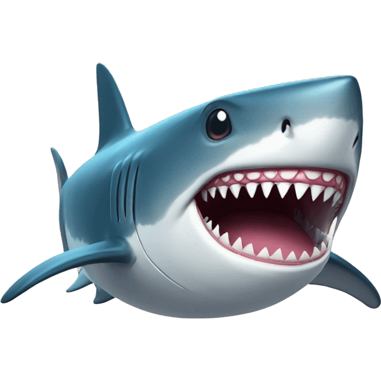 a shark smilinh emoji