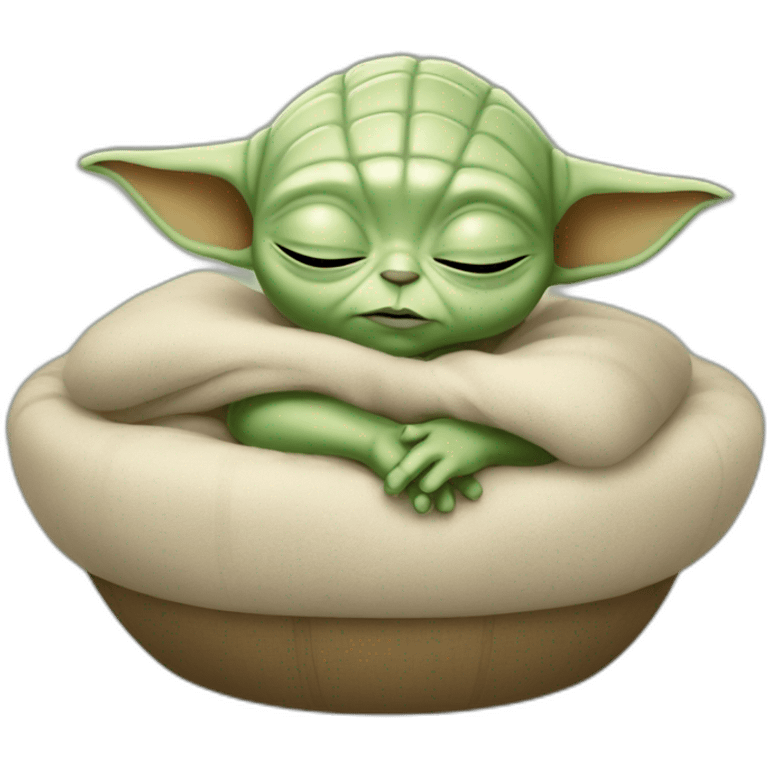 Bébé Yoda sleeping emoji